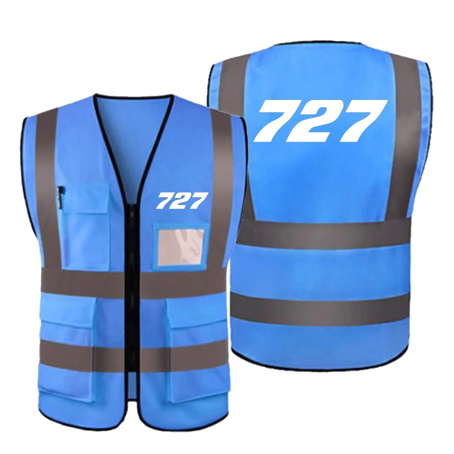 727 Flat Text Designed Reflective Vests