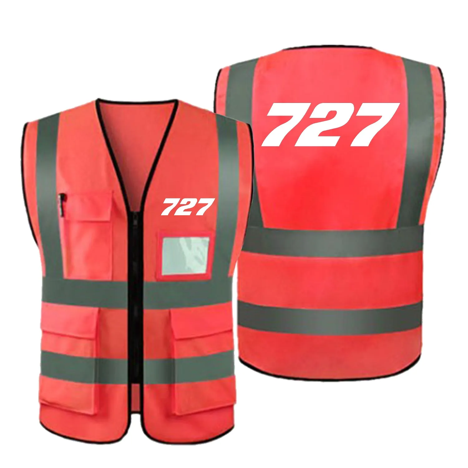 727 Flat Text Designed Reflective Vests