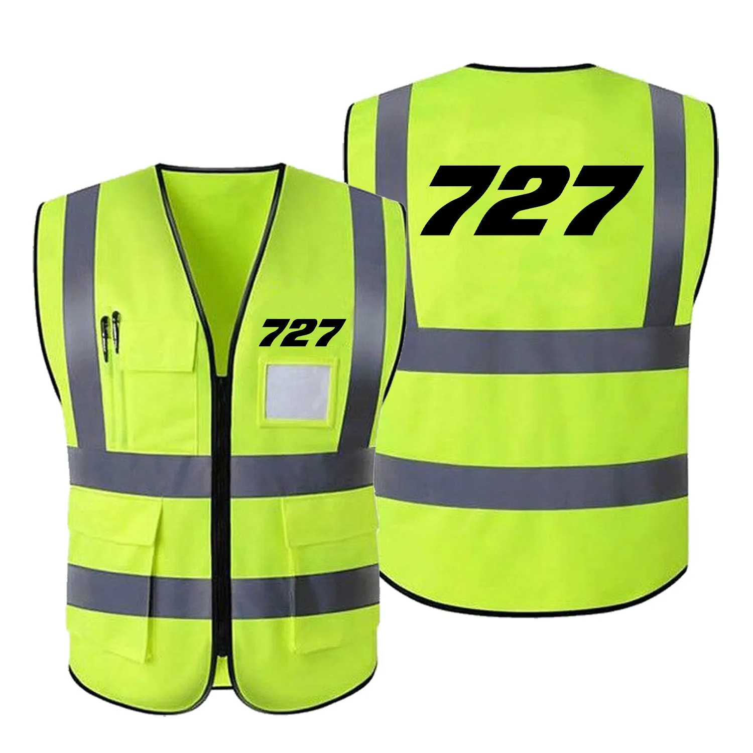 727 Flat Text Designed Reflective Vests