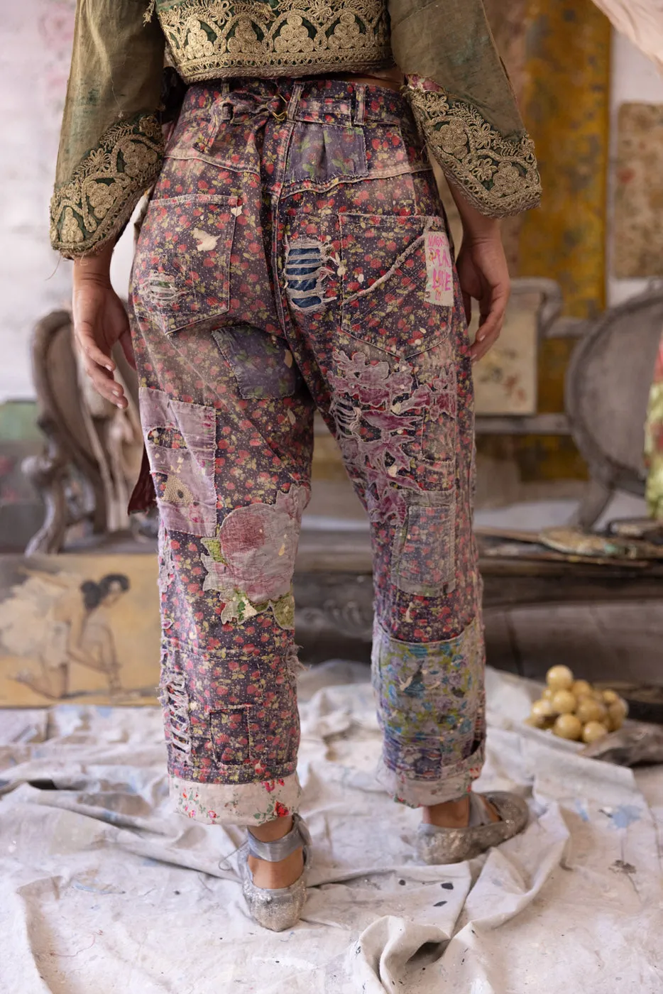 Appliqué Miner Pants