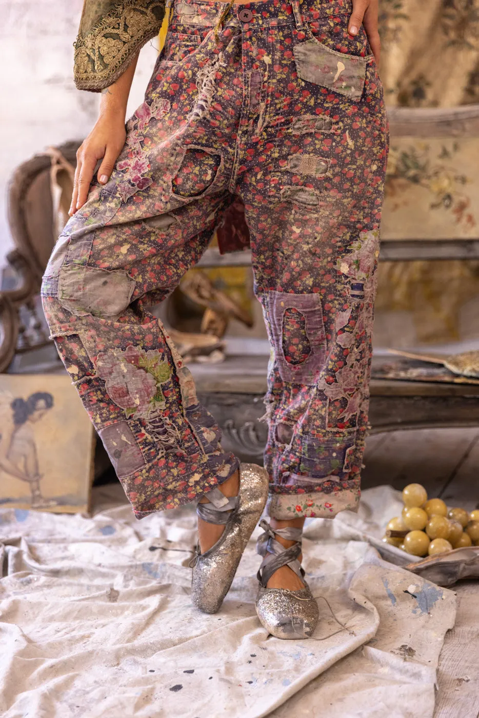 Appliqué Miner Pants