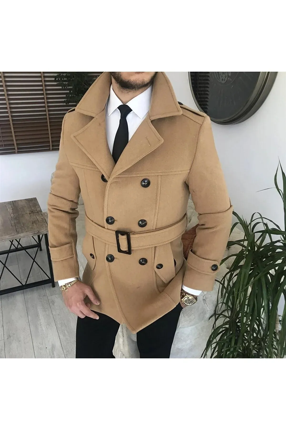 Arctic Camel Double Breasted Over Coat by ITALIAN VEGA®