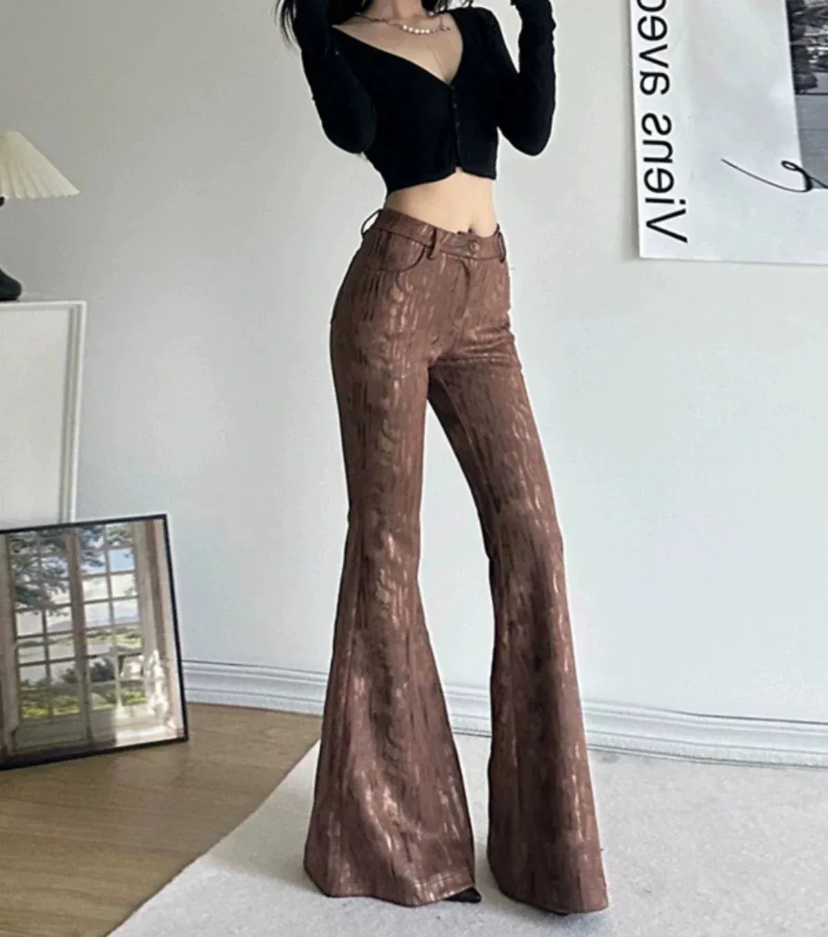 Atara High-Waist Bootcut Trousers