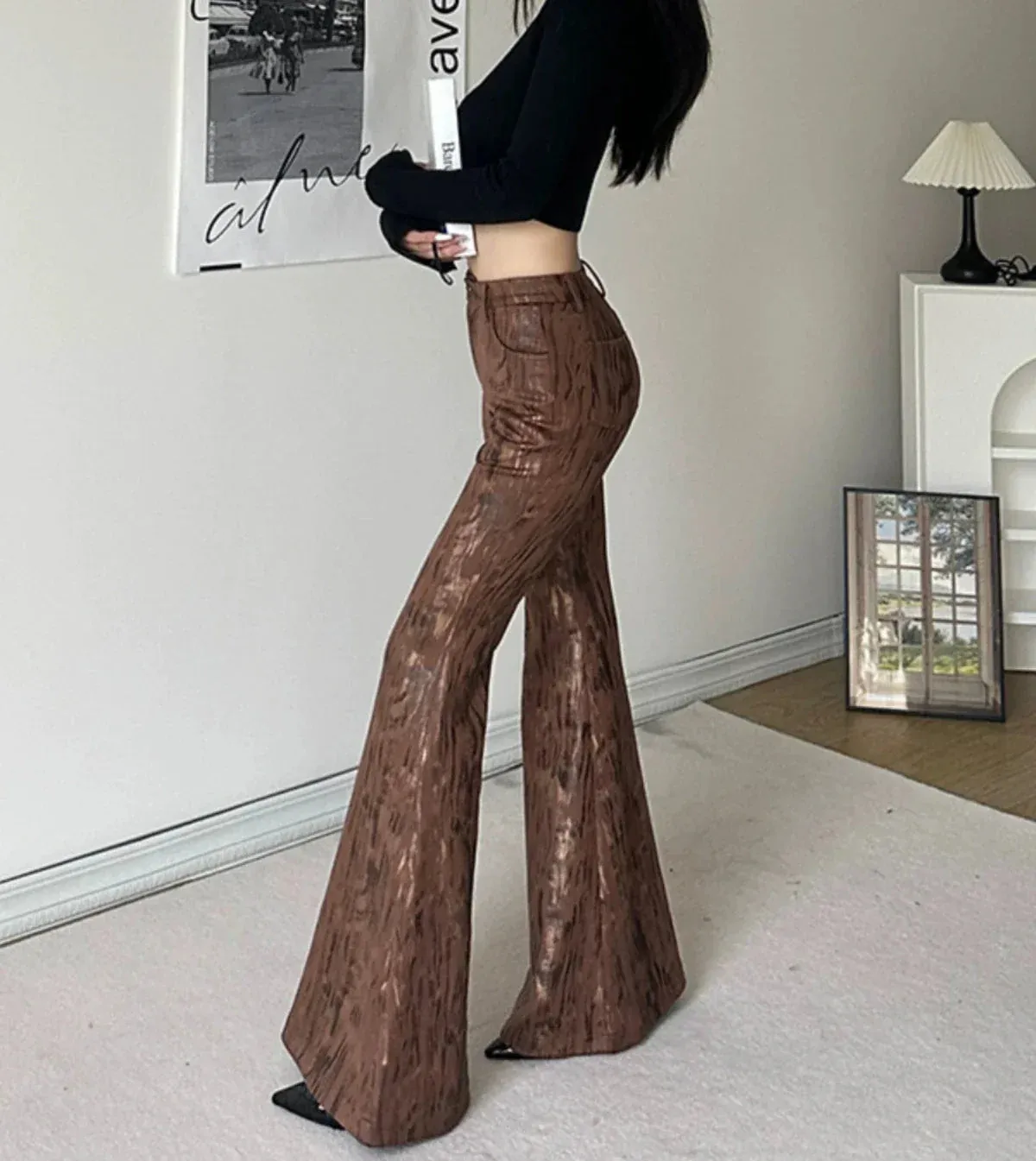 Atara High-Waist Bootcut Trousers