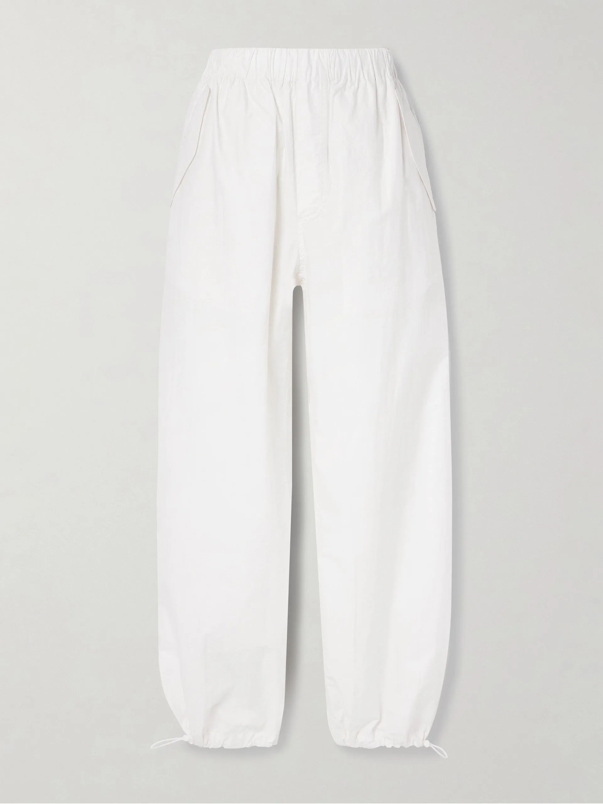 Beach cotton-blend shell track pants