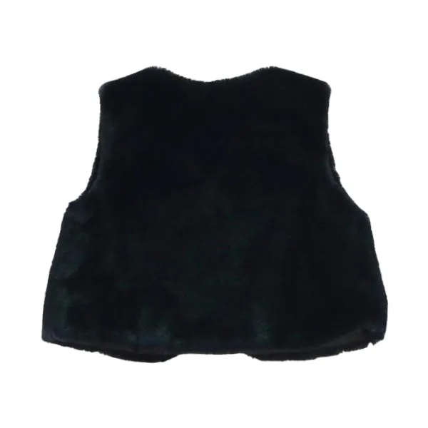 Black Fur Ribbon Vest