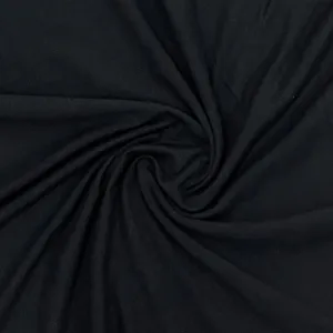 Black Organic Cotton Jersey Fabric - 250 GSM - Grown in the USA