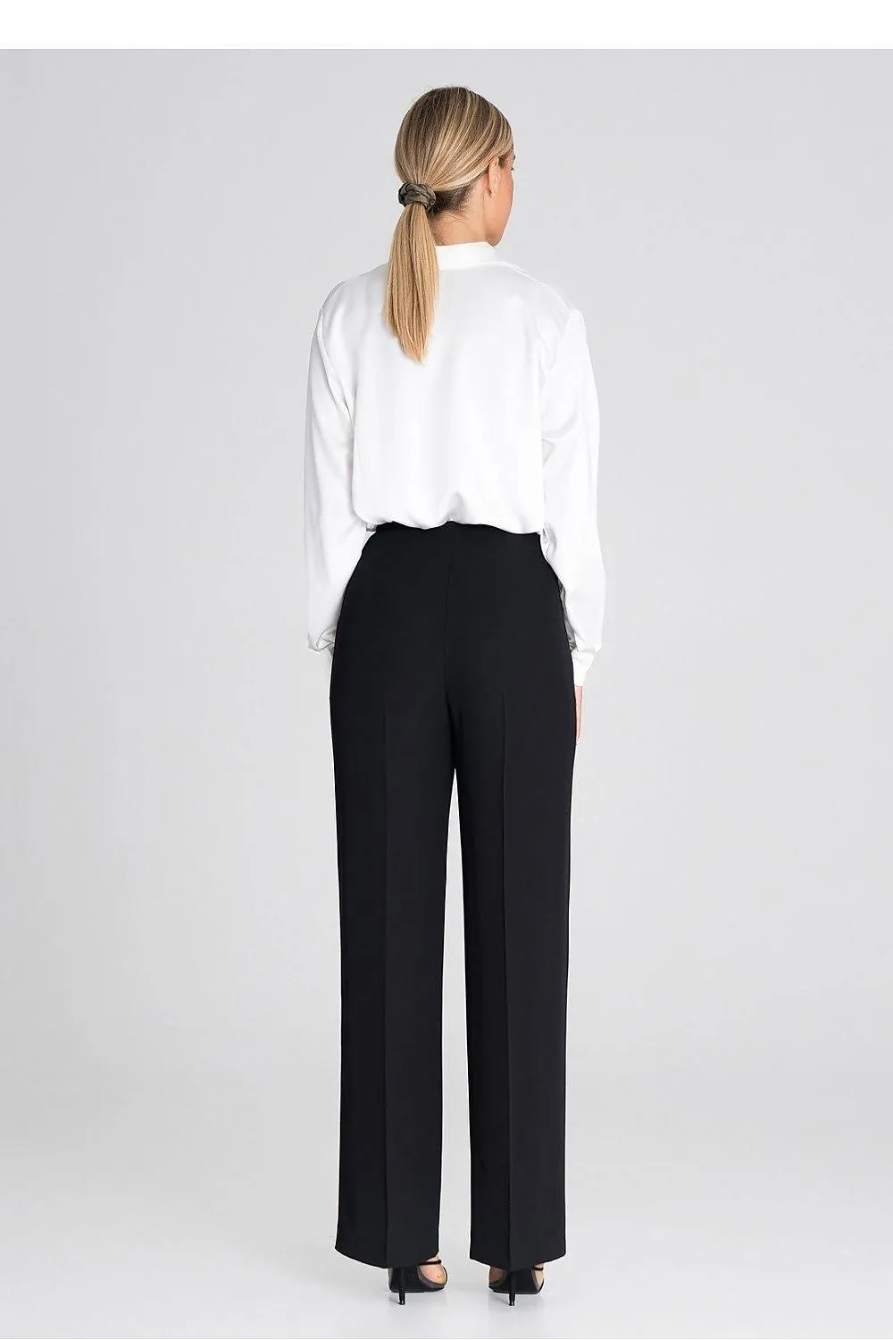 Chic Wide-Leg Pants with Modern Waist Design