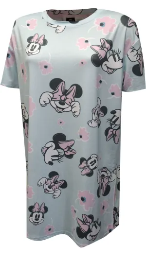 Disney's Minnie Mouse Light Blue Floral Nightshirt