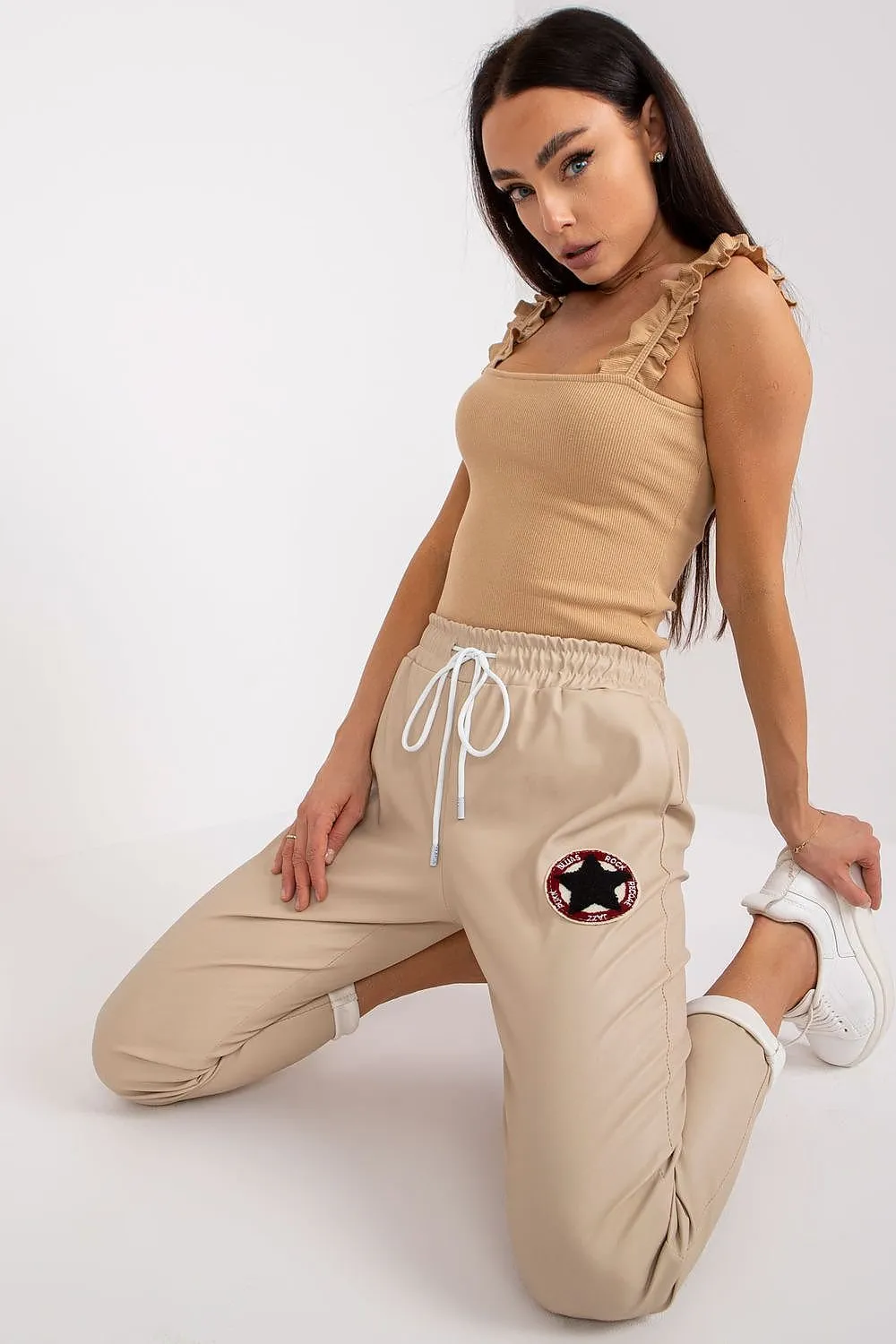 Eco-Friendly High-Rise Fashion Trousers