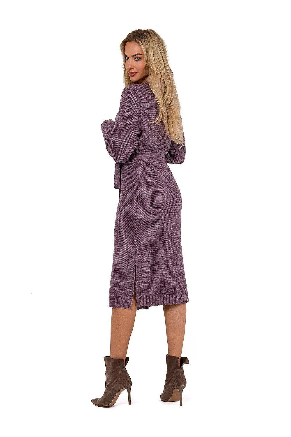 Elegant Envelope Front Sweater Dress