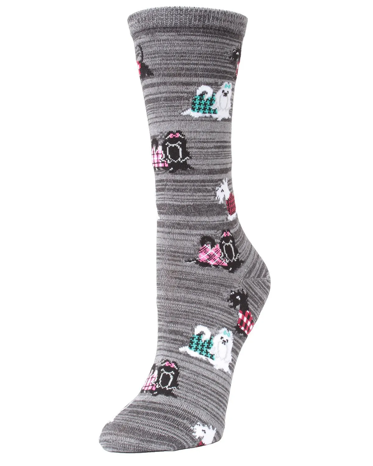 Fancy Dog Scottish & Yorkshire Terrier Bamboo Blend Crew Socks