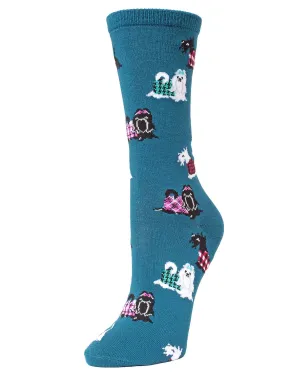 Fancy Dog Scottish & Yorkshire Terrier Bamboo Blend Crew Socks