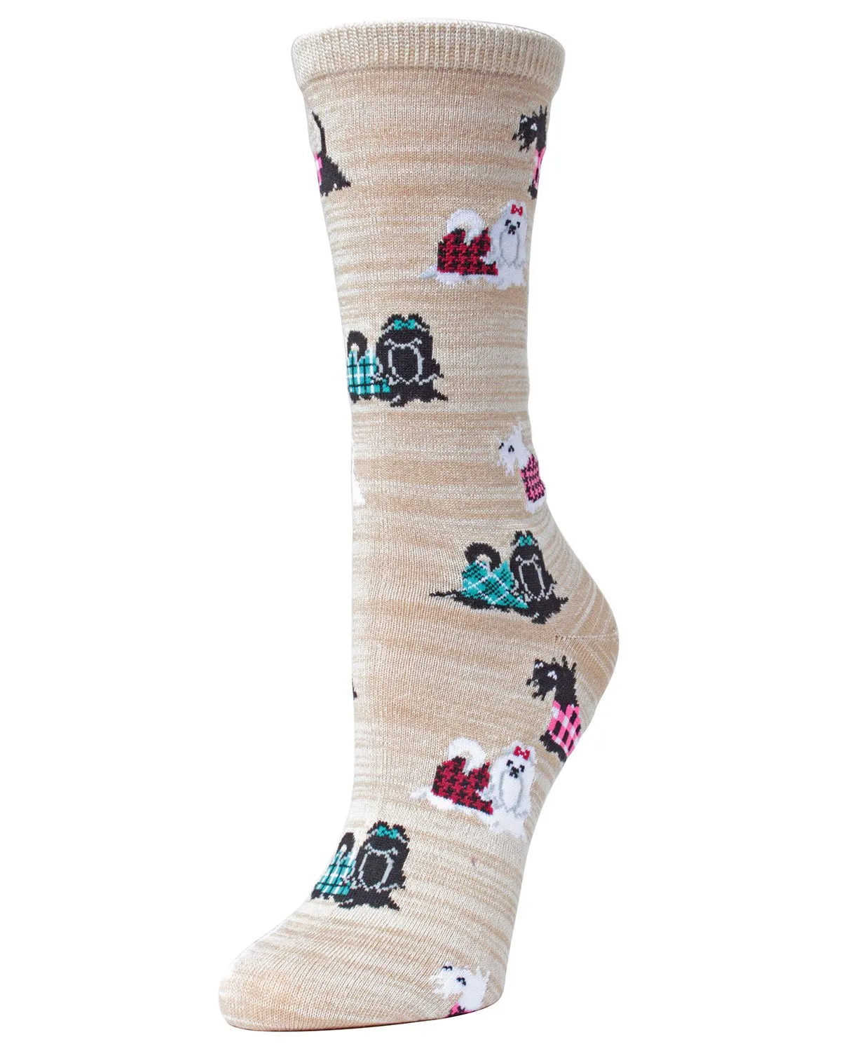 Fancy Dog Scottish & Yorkshire Terrier Bamboo Blend Crew Socks