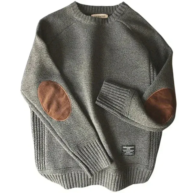 Fashion Patch Designs Knitted Sweater