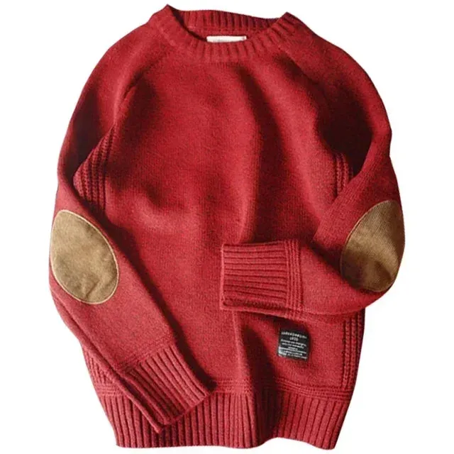 Fashion Patch Designs Knitted Sweater