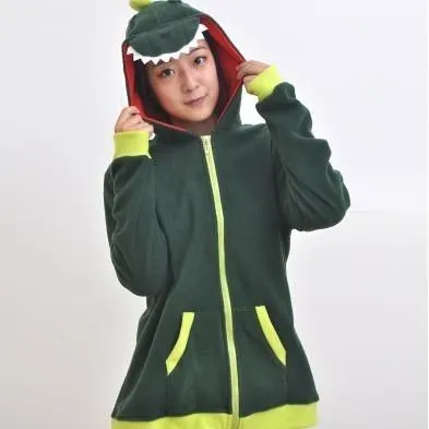 Green Dinosaur Animal Theme Hoodie