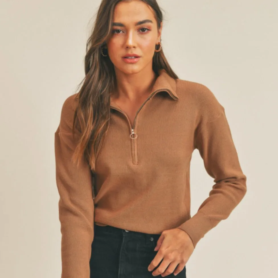 Half Zip Sweater (Coffee)