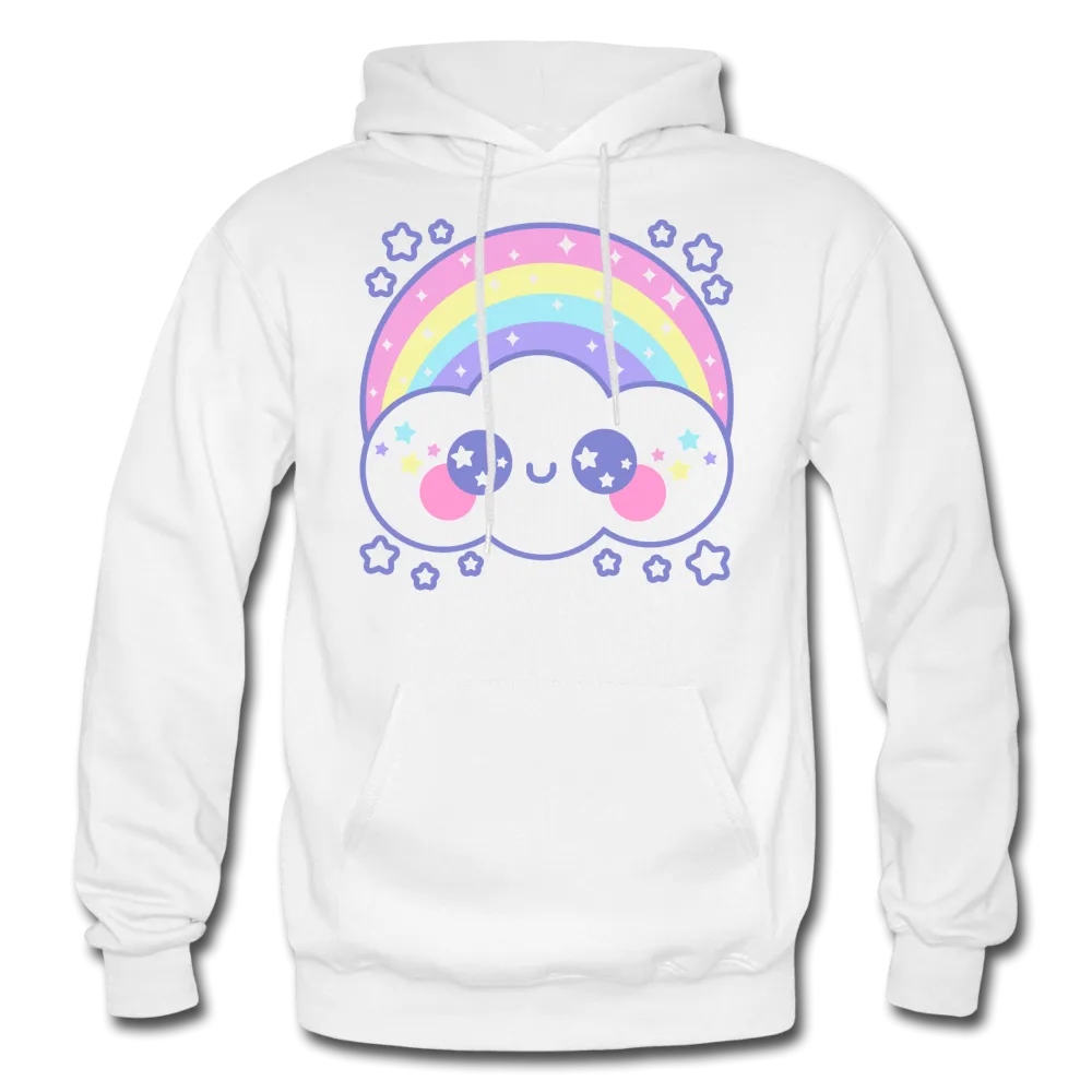 Happy Rainbow Cloud Gildan Heavy Blend Adult Hoodie