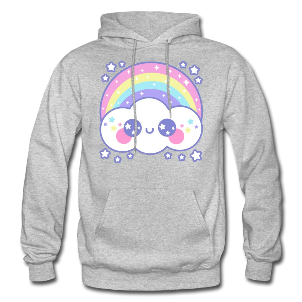 Happy Rainbow Cloud Gildan Heavy Blend Adult Hoodie