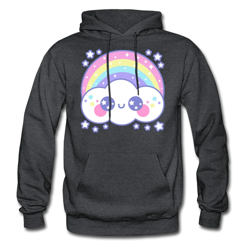 Happy Rainbow Cloud Gildan Heavy Blend Adult Hoodie