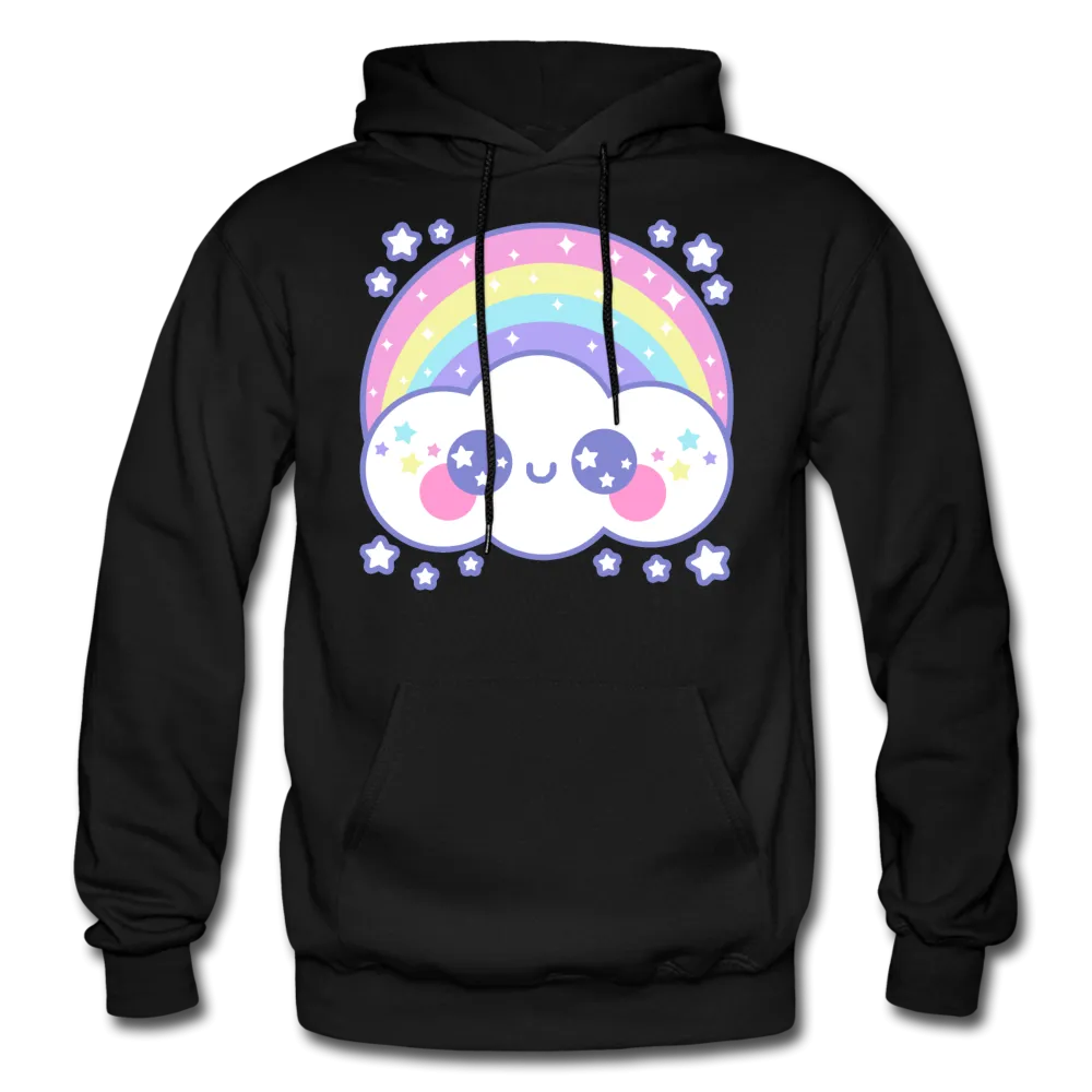 Happy Rainbow Cloud Gildan Heavy Blend Adult Hoodie