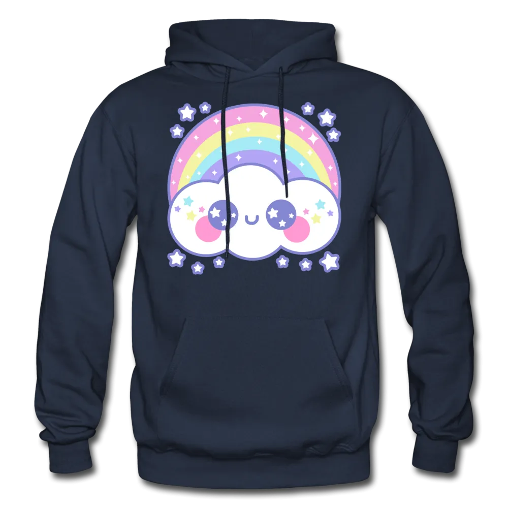 Happy Rainbow Cloud Gildan Heavy Blend Adult Hoodie