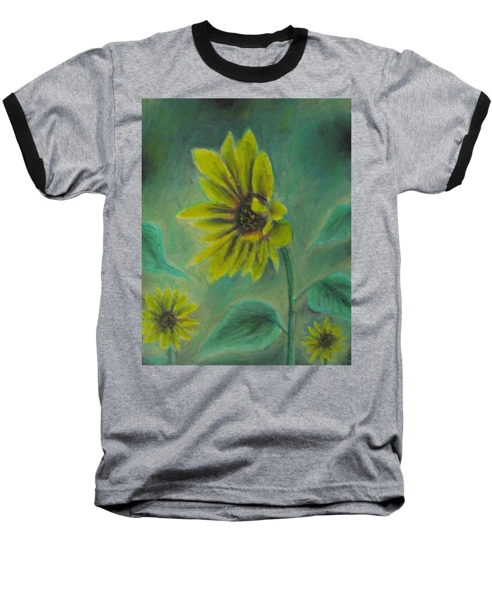 Hazing Sunflowers - Baseball T-Shirt