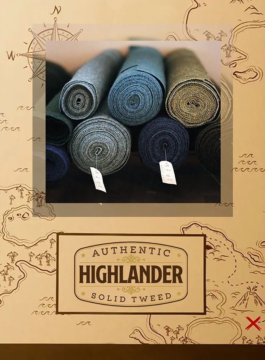 Highlander Heavy Blue Bedford Tweed Suit