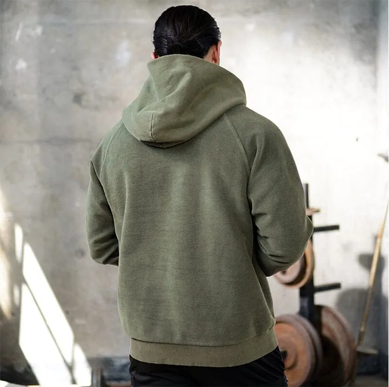 Hooded And Velveted Sweatshirt