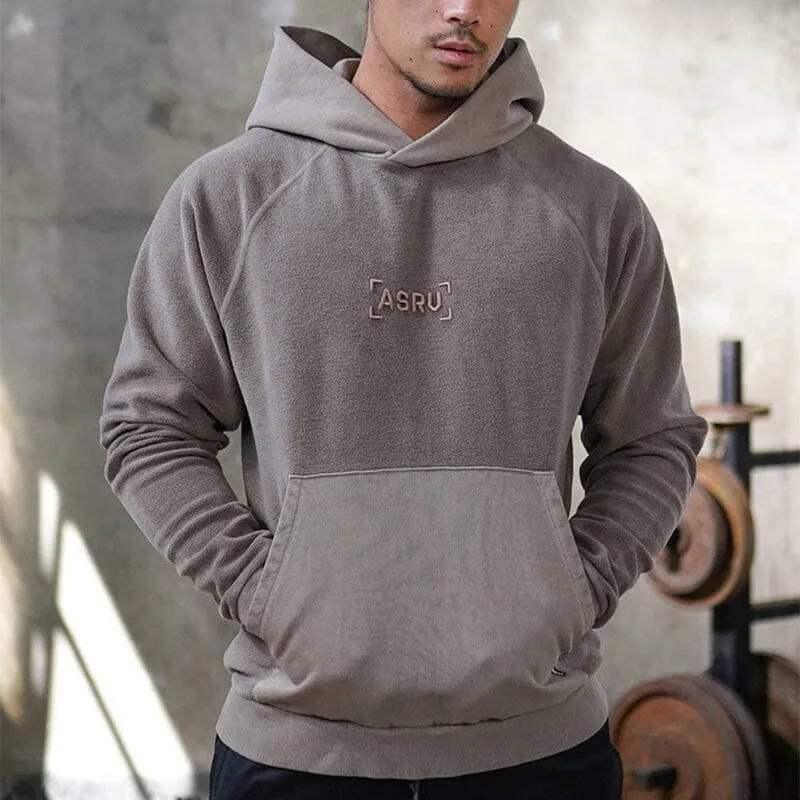 Hooded And Velveted Sweatshirt