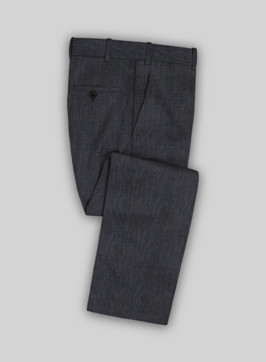 Italian Cotton Lycra Denim Blue Suit