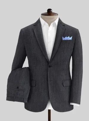 Italian Cotton Lycra Denim Blue Suit