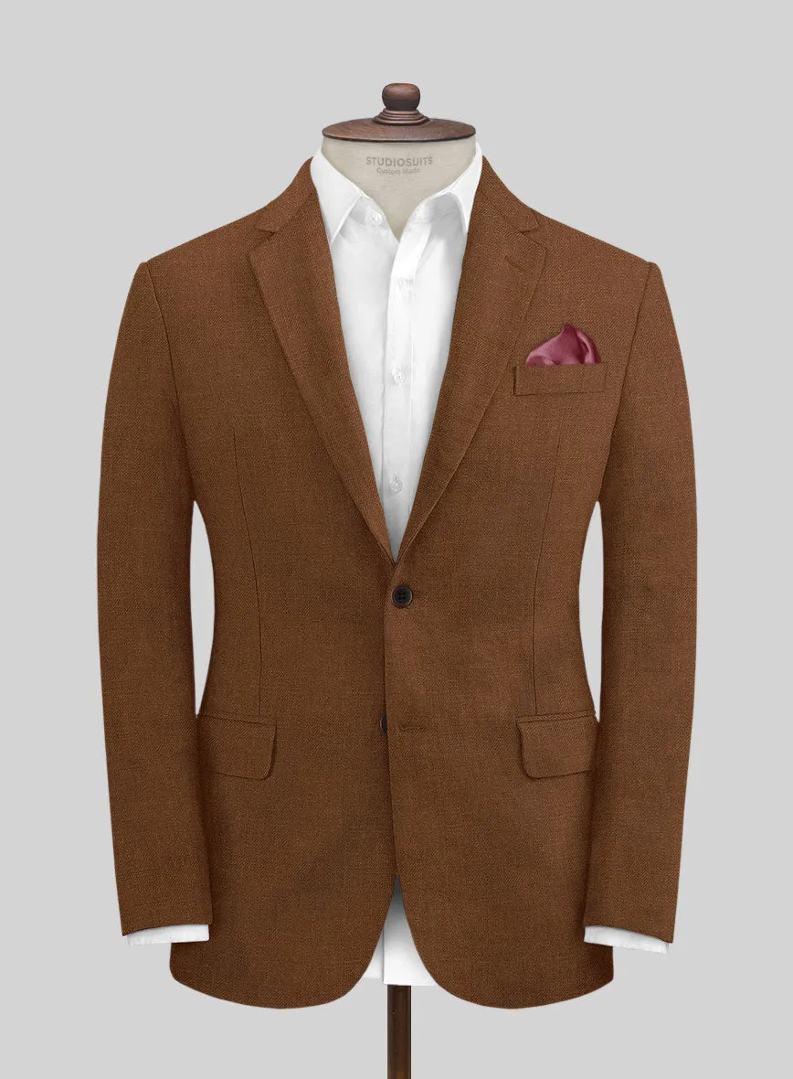 Italian Prato Rust Linen Suit