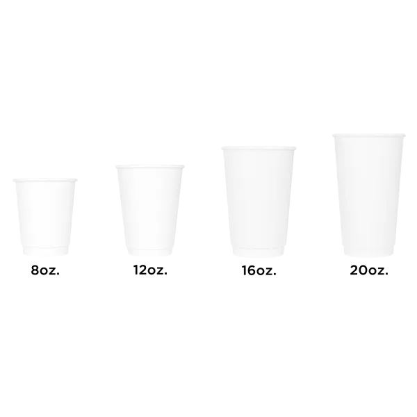 Karat 16oz Insulated Paper Hot Cups (90mm), White - 500 pcs