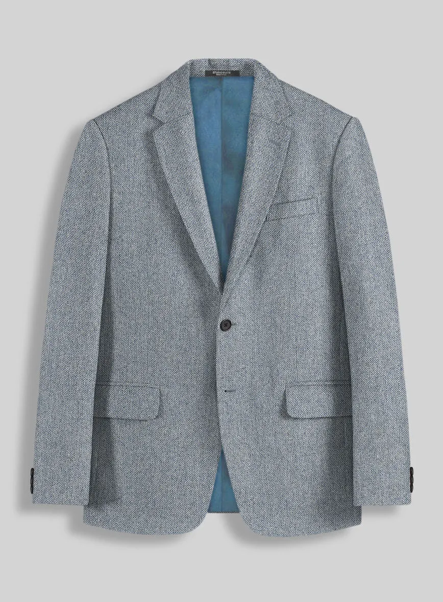 Light Blue Denim Tweed Suit