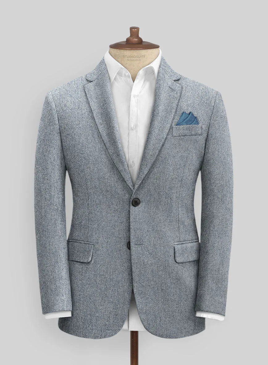 Light Blue Denim Tweed Suit