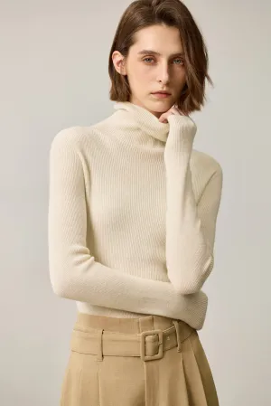 LILY Merino Wool Slouchy Turtleneck Sweater