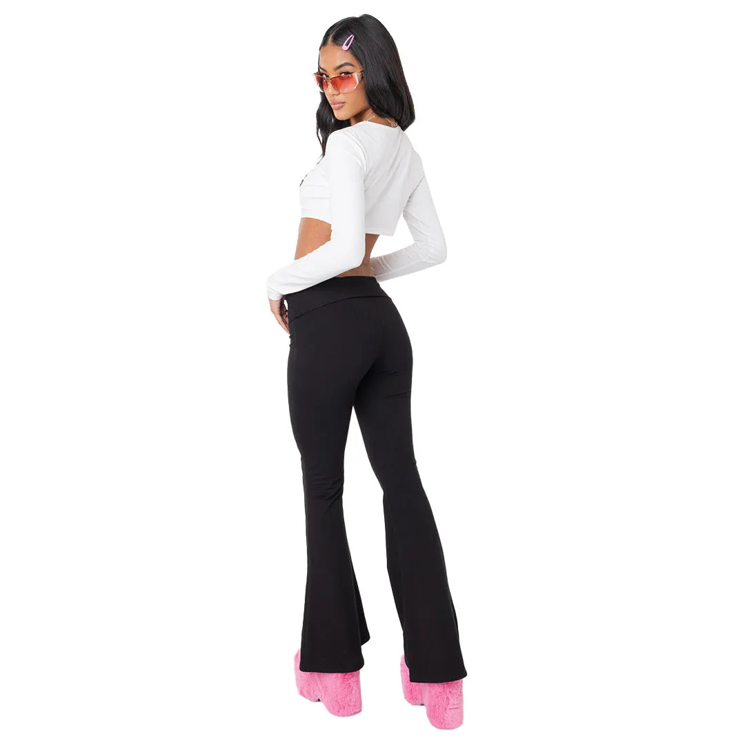 MB FASHION High-Waisted Flared Lounge Pants 6686LY