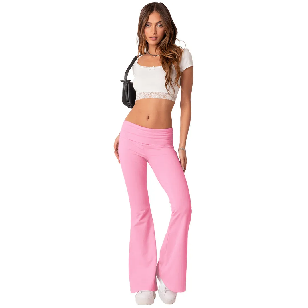 MB FASHION High-Waisted Flared Lounge Pants 6686LY