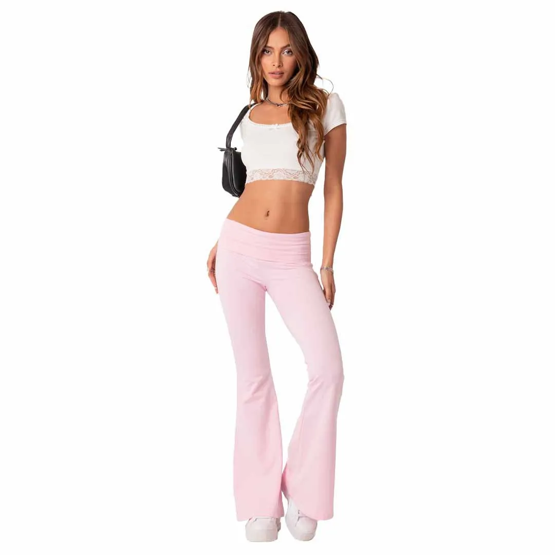 MB FASHION High-Waisted Flared Lounge Pants 6686LY