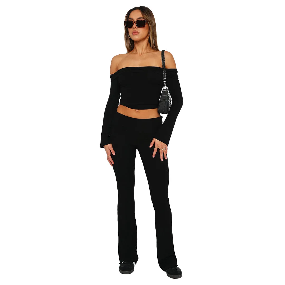 MB FASHION High-Waisted Flared Lounge Pants 6686LY