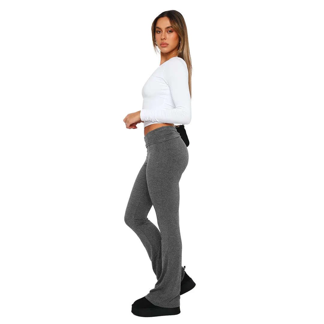 MB FASHION High-Waisted Flared Lounge Pants 6686LY