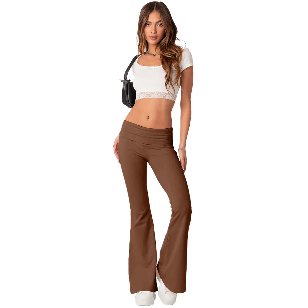 MB FASHION High-Waisted Flared Lounge Pants 6686LY