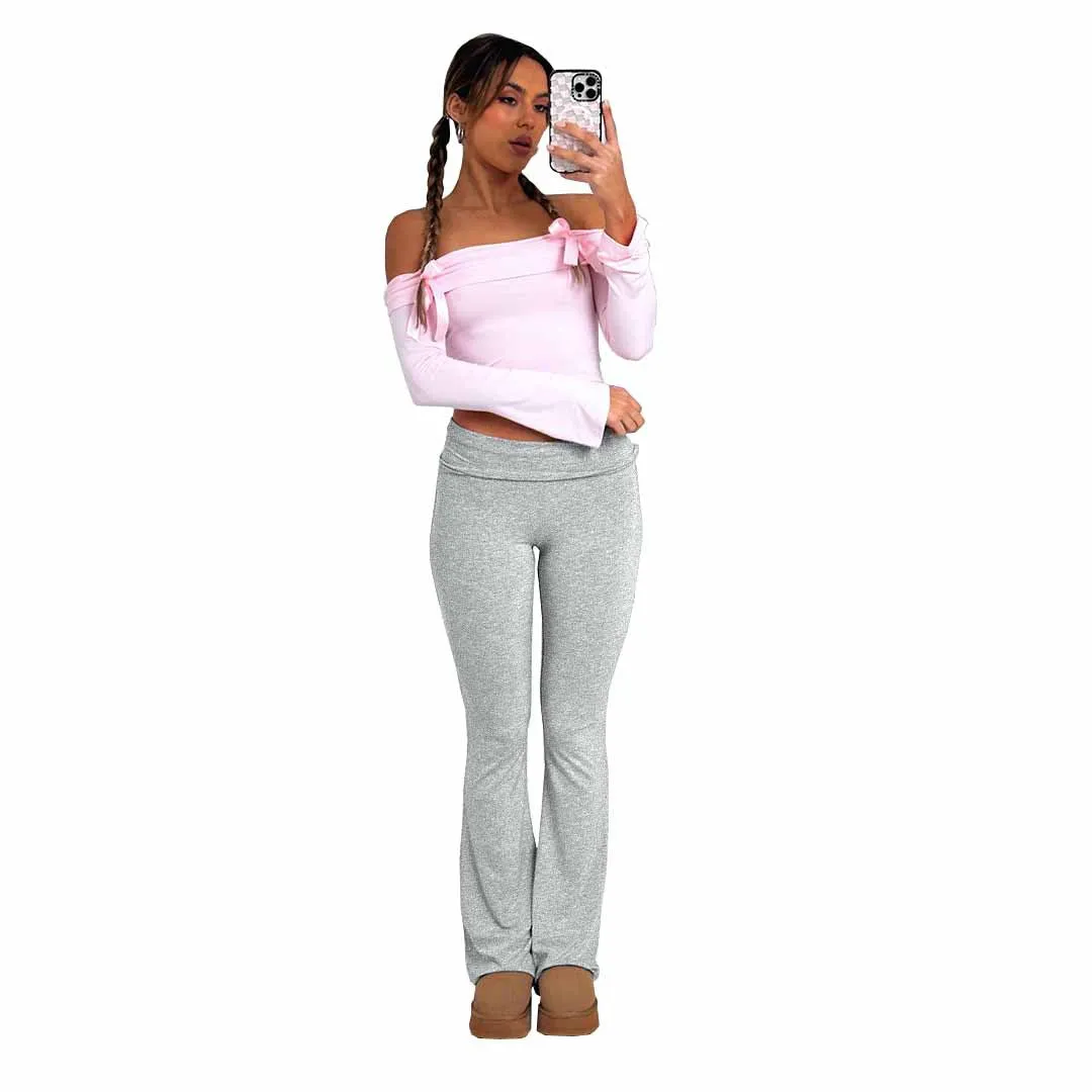 MB FASHION High-Waisted Flared Lounge Pants 6686LY