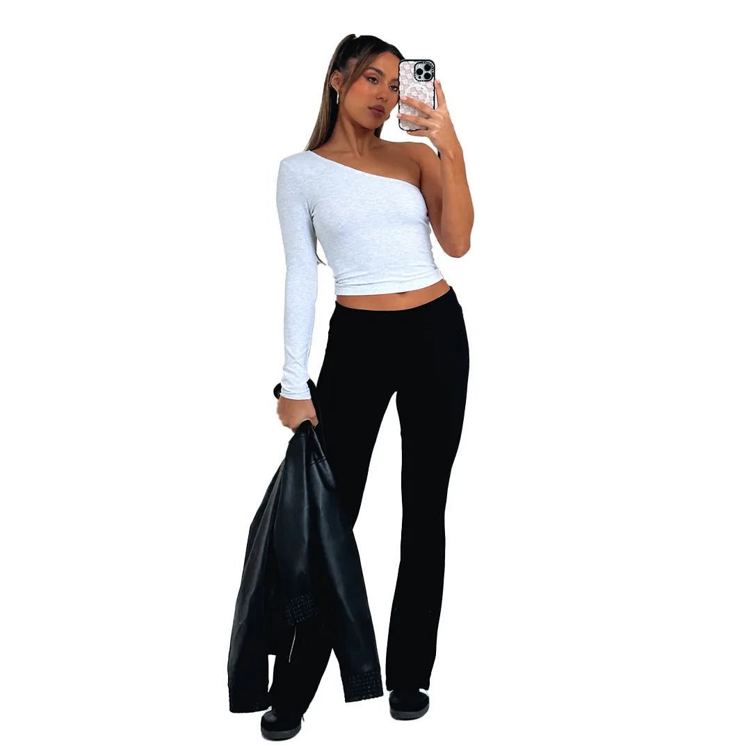 MB FASHION High-Waisted Flared Lounge Pants 6686LY