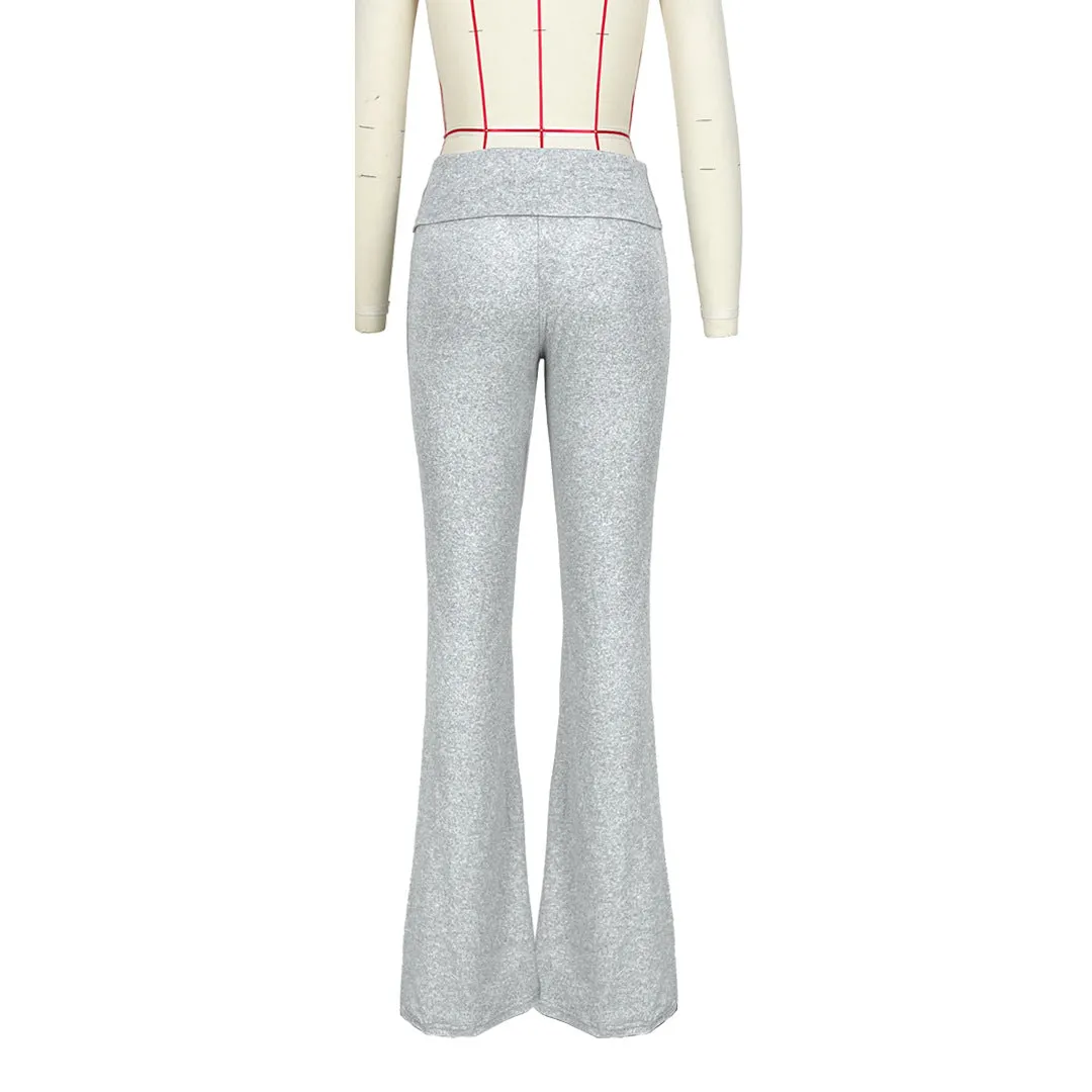 MB FASHION High-Waisted Flared Lounge Pants 6686LY