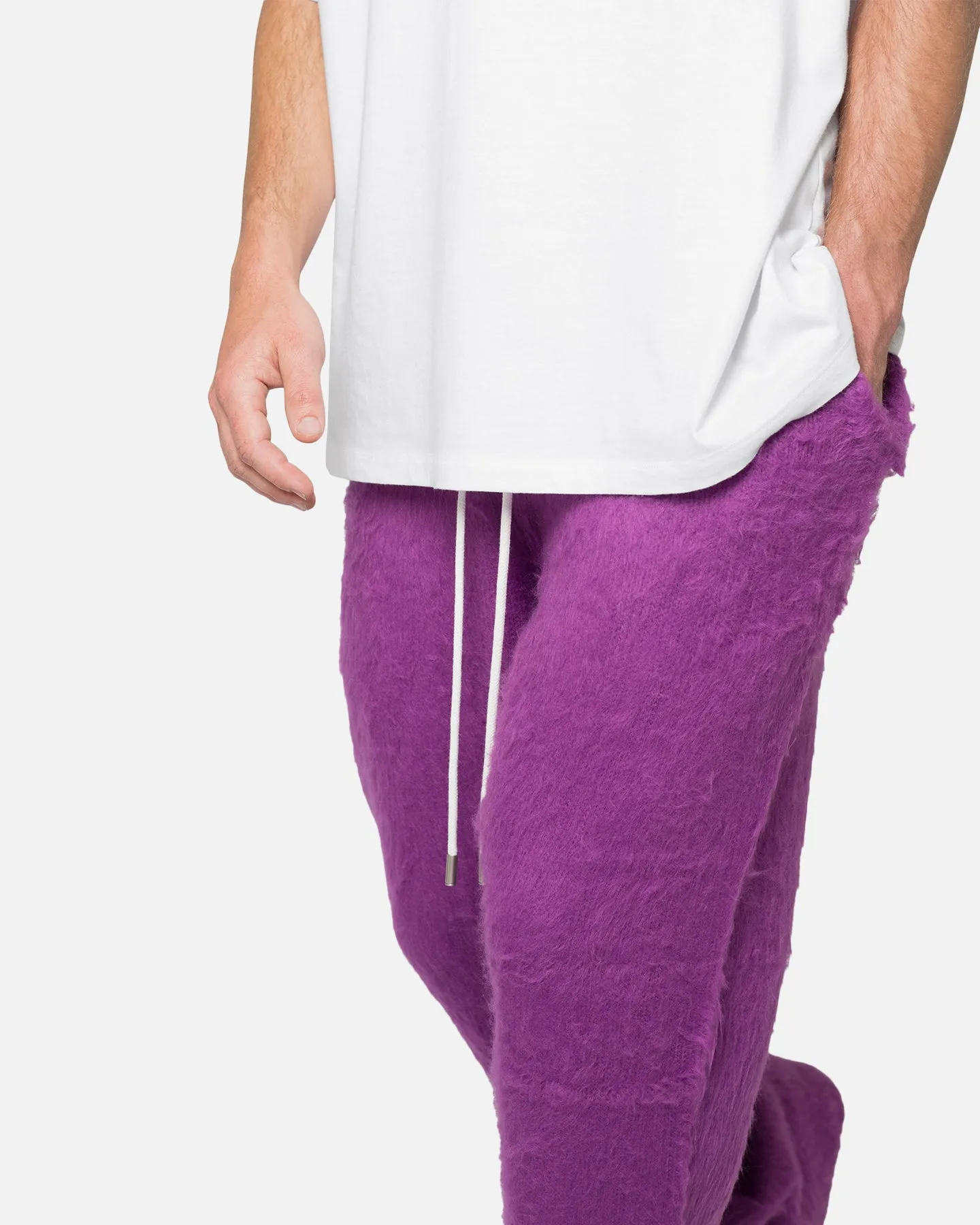 MNML Fuzzy Sweatpants Purple