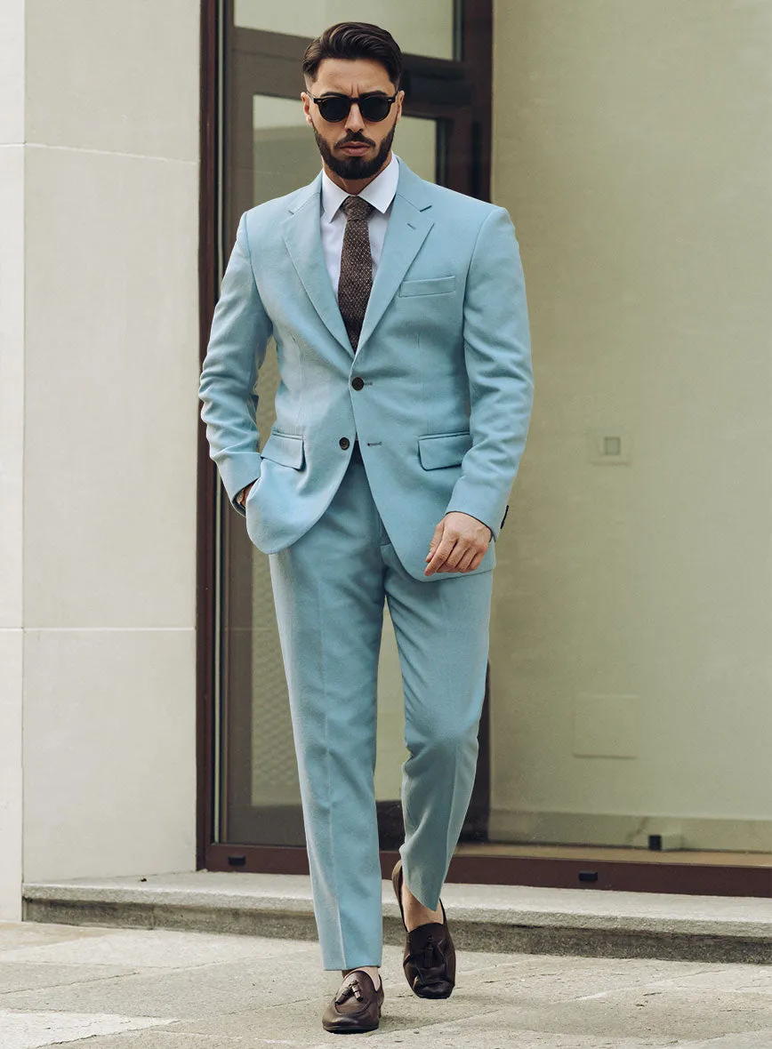 Naples Light Blue Tweed Suit