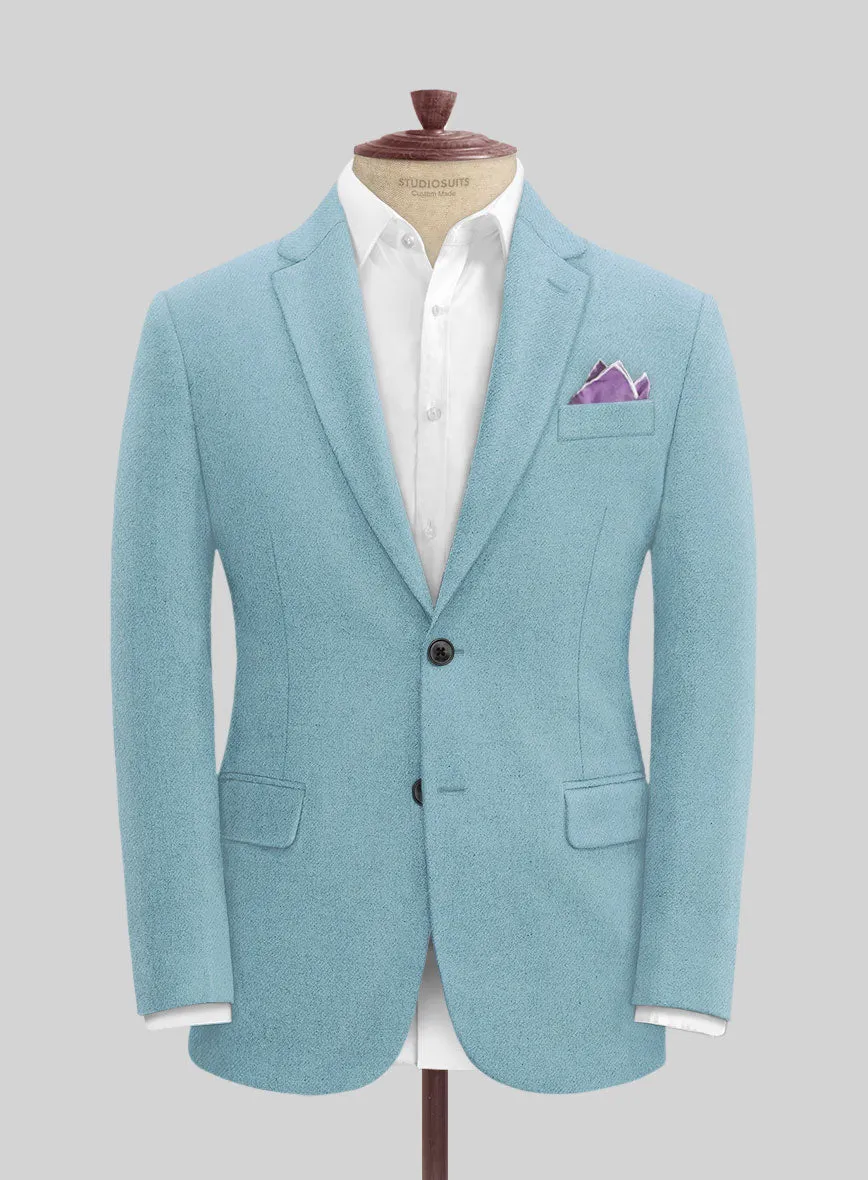 Naples Light Blue Tweed Suit